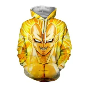 vegeta super saiyan 3 close up splash hoodie
